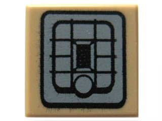 Lego Tile 1 x 1 with Groove with Black and Dark Bluish Gray SW Rebel Alliance Jet Pack Pattern 3070bpb090