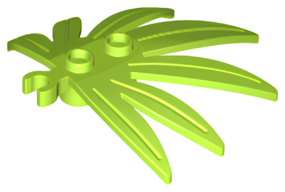 Деталь LEGO Листья пальмы Lego Plant Leaves 6 x 5 Swordleaf with Open O Clip Thick 10884 U Lime