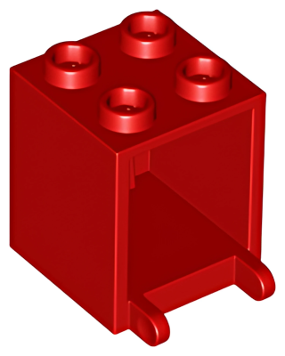 Деталь LEGO Контейнер Lego Container, Box 2 x 2 x 2 4345 (3006) Red U