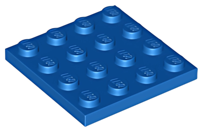 Деталь LEGO Plate 4 x 4 3031 Blue U