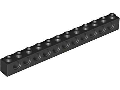 Деталь LEGO Technic, Brick 1 x 12 with Holes 3895 Black U
