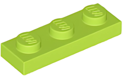 Деталь LEGO Plate 1 x 3 3623 Lime U