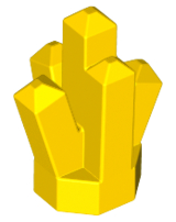 Rock 1 x 1 Crystal 5 Point, 52 Yellow U