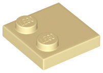 Tile, Modified 2 x 2 with Studs on Edge, 33909 Tan U