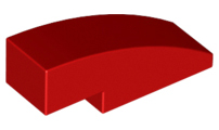 Slope, Curved 3 x 1, 50950 Red N