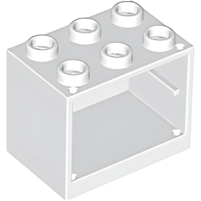 Деталь LEGO Контейнер Lego Container, Cupboard 2 x 3 x 2 (Undetermined Type) 4532 (92410) White N