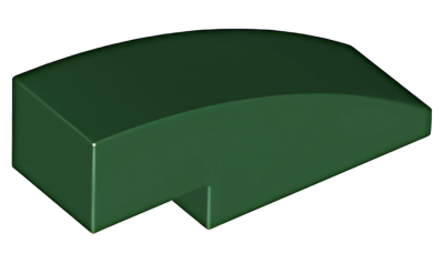 Деталь LEGO Lego Slope, Curved 3 x 1 50950 (1605, 63278) Dark Green U