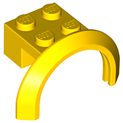 Деталь LEGO Брызговик Lego Vehicle, Mudguard 4 x 2 1/2 x 1 2/3 with Arch Round 50745 Yellow U