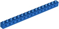 Technic, Brick 1 x 16 with Holes, 3703 Blue N