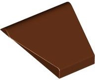 Slope 45 2 x 1 Double / Inverted with Bottom Stud Holder, 3049c Reddish Brown N