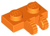 Шарнир Lego Hinge Plate 1 x 2 Locking with 2 Fingers on Side and 9 Teeth 60471 Orange U