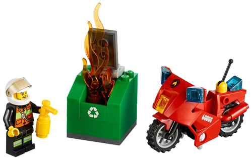 Конструктор LEGO 60000 Пожарный на мотоцикле Used