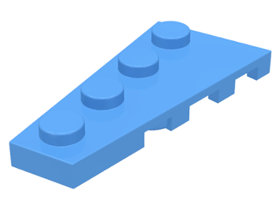 Wedge, Plate 4 x 2 Left, 41770 Medium Blue N