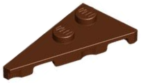 Wedge, Plate 4 x 2 Left, Pointed, 65429 Reddish Brown N