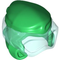 Minifigure, Headgear Ninjago Wrap Type 8 with Molded Trans-Light Blue Scuba Diver Mask Pattern, 77151pb01 Green U