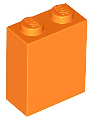 Деталь Lego Brick 1 x 2 x 2 with Inside Stud Holder 3245c Orange U