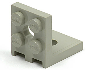Bracket 2 x 2 - 2 x 2 with 2 Holes, 3956 Light Gray U