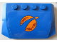 Wedge 4 x 6 x 2/3 Triple Curved with Orange City Mars Exploration Logo on Blue Background Pattern (Sticker) - Set 60229, 52031pb167  