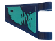Flag 2 x 2 Trapezoid with Dark Turquoise Splotches Pattern Model Left Side (Sticker) - Set 76101, 44676pb054L
