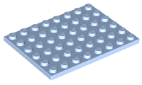 Plate 6 x 8, 3036 Bright Light Blue U