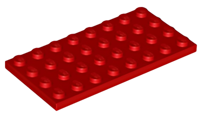 Деталь LEGO Plate 4 x 8 3035 Red U