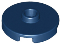 Tile, Round 2 x 2 with Open Stud, 18674 Dark Blue U