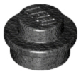 Plate, Round 1 x 1, 4073 Pearl Dark Gray N