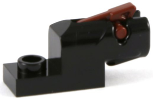 Lego Projectile Launcher, 1 x 2 Mini Blaster / Shooter with Reddish Brown Trigger (15403 / 15392) 15403c02