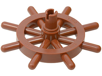 Boat, Ship's Wheel with Slotted Pin, 4790b Reddish Brown U