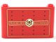 Windscreen 1 x 6 x 3 with Gold 'HOGWARTS RAILWAYS', Hogwarts Logo, Rectangle Borders, and Black Rivets Pattern (Sticker) - Set 75955, 64453pb010  