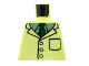 Torso Lab Coat, Sand Green Collar, Dark Green Tie Pattern, 973pb4698  