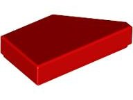 Tile, Modified 1 x 2 Wedge Left, 5091 Red N