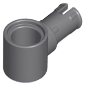 Technic, Pin with Friction Ridges and Pin Hole, 15100 Dark Bluish Gray N