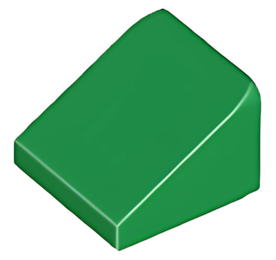 Деталь LEGO Slope 30 1 x 1 x 2/3 54200 Green U