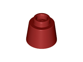 Cone 1 1/6 x 1 1/6 x 2/3 (Fez), 85975 Dark Red N
