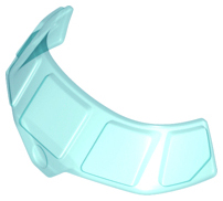 Glass for Aircraft Fuselage Curved Forward 6 x 10 Top with 5 Window Panes, 18908 Trans-Light Blue U