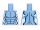 Torso Alien with Dark Blue Muscles Outline and White Edges Pattern, 973pb1671  