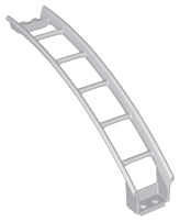 Train, Track Roller Coaster Ramp Large Upper Part, 6 Bricks Elevation, 26560 Light Bluish Gray N