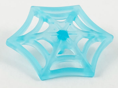 Minifigure, Weapon Web Effect, Medium with Bar on Back, 36083c Trans-Light Blue U