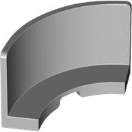 Panel 3 x 3 x 2 Corner Convex, 3535 Light Bluish Gray N