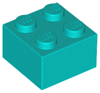 Brick 2 x 2, 3003 Dark Turquoise N