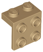 Деталь Lego Скоба Bracket 1 x 2 - 2 x 2 44728 (21712, 86644, 92411) Dark Tan N
