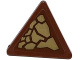 Road Sign 2 x 2 Triangle with Clip with Dark Tan Scales Pattern Model Right Side (Sticker) - Set 70599, 892pb026R  