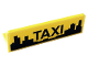 Panel 1 x 4 x 1 with Black 'TAXI' and Buildings Pattern (Sticker) - Set 60233, 30413pb079  