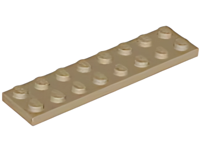 Деталь LEGO Plate 2 x 8 3034 Dark Tan U