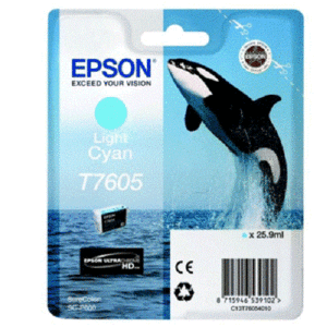 Картридж Epson T760 SC-P600 Light Cyan Светло Голубой C13T76054010