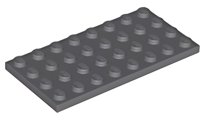 Деталь LEGO Plate 4 x 8 3035 Dark Bluish Gray U