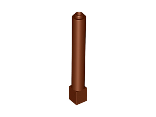 Support 1 x 1 x 6 Solid Pillar, 43888 Reddish Brown U