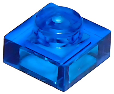 Деталь LEGO Plate 1 x 1 3024 (28554, 30008) Trans-Dark Blue U