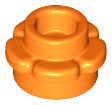 Plate, Round 1 x 1 with Flower Edge (5 Petals), 24866 Orange U